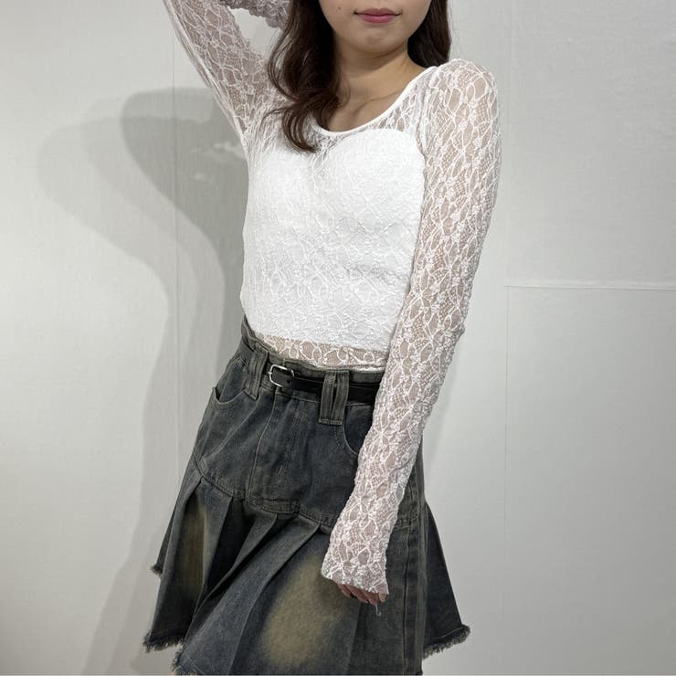 ミルクレースフラワーパターンシアートップス ブラウス カットソー | marcydorn | 詳細画像9 