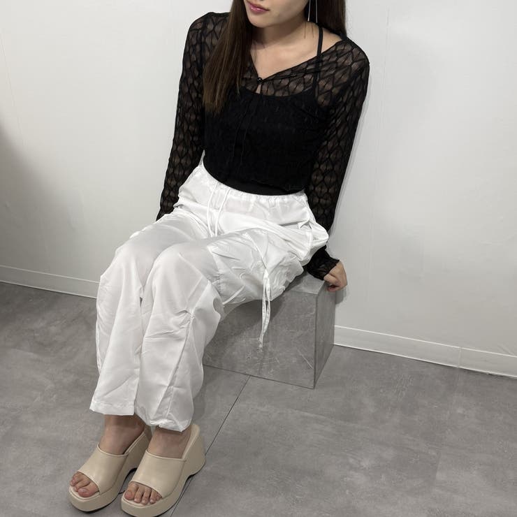 韓国風透け感ショート丈羽織りカーディガン | marcydorn | 詳細画像27 