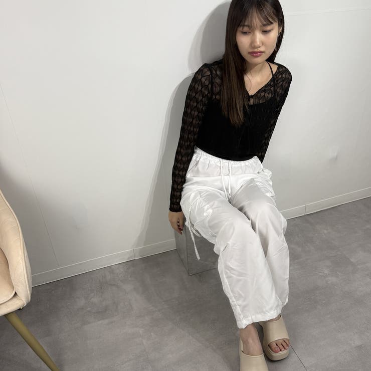 韓国風透け感ショート丈羽織りカーディガン | marcydorn | 詳細画像29 