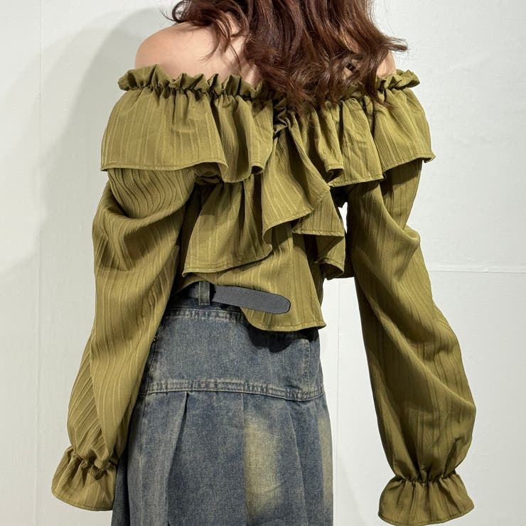 フリルスリーブ オフショルブラウス オフショルダー | marcydorn | 詳細画像40 