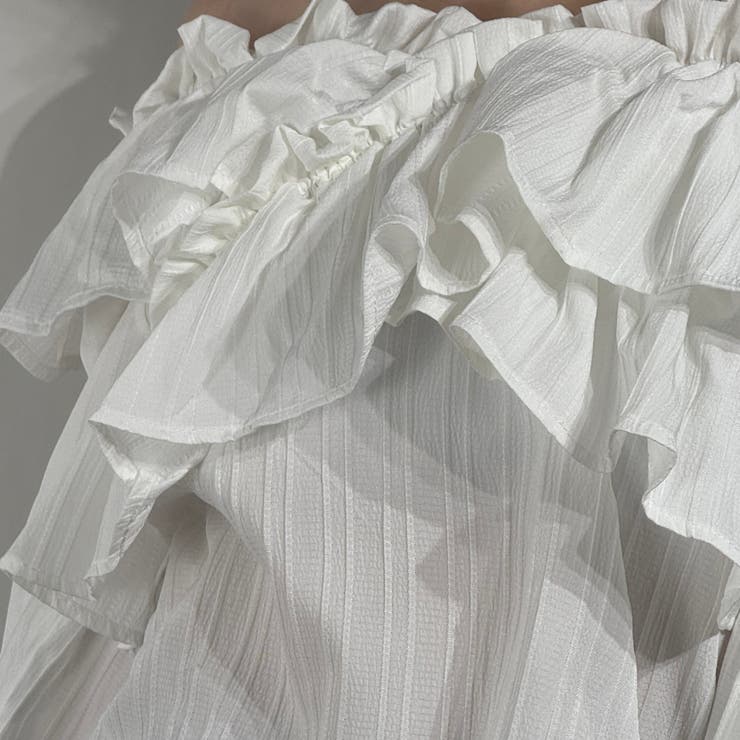 フリルスリーブ オフショルブラウス オフショルダー | marcydorn | 詳細画像7 