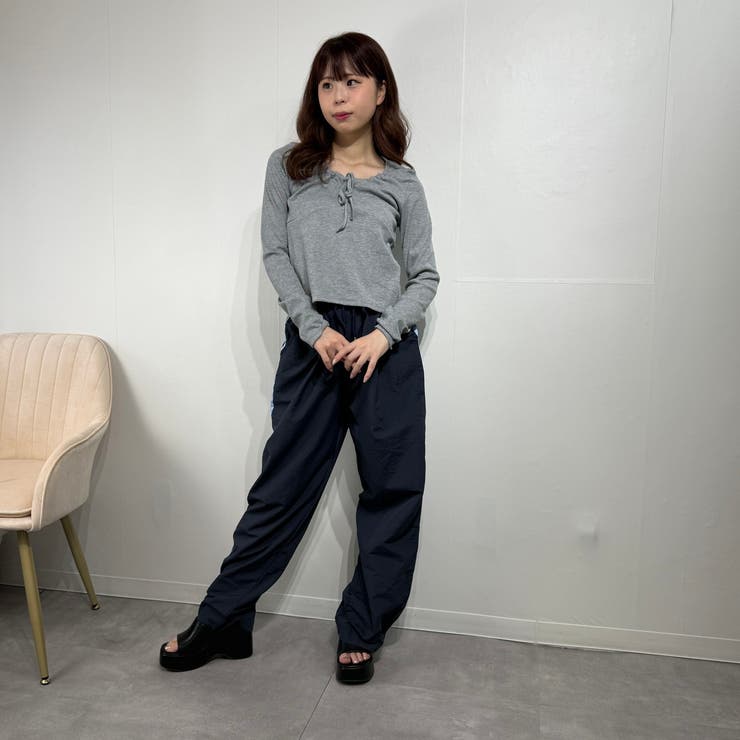 うるふわガール リブリボンカットソー ロングTシャツ | marcydorn | 詳細画像3 