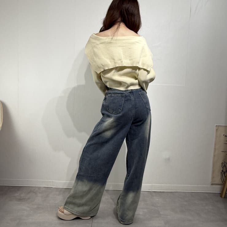 ヴィンテージグラデ ダメージバギージーンズ デニム | marcydorn | 詳細画像19 