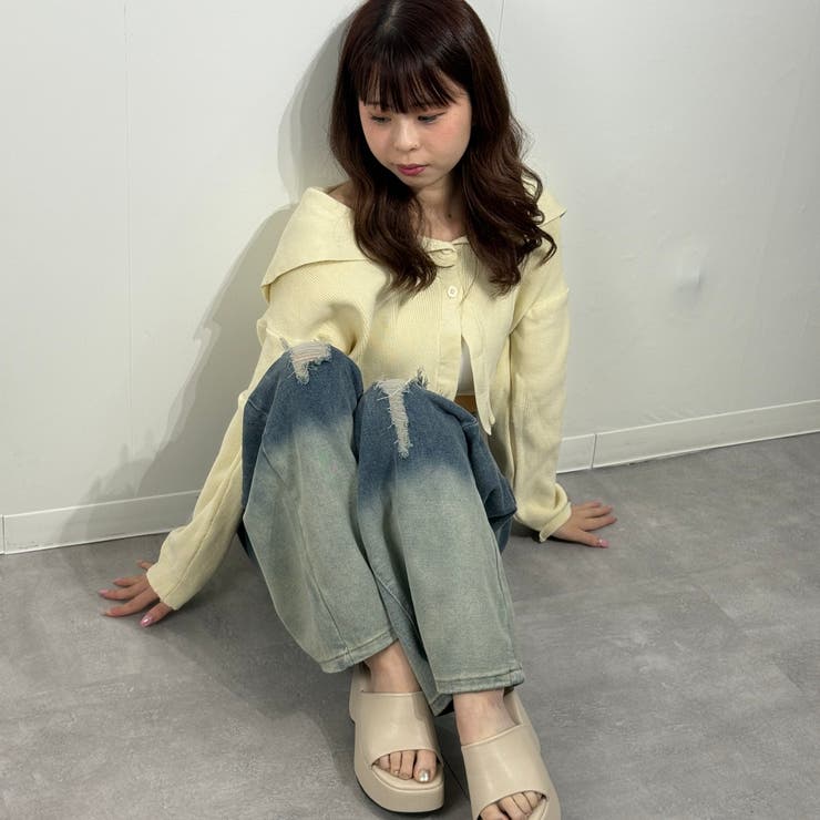 ヴィンテージグラデ ダメージバギージーンズ デニム | marcydorn | 詳細画像31 