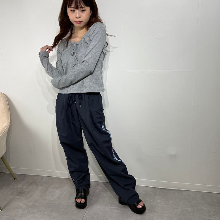 バイカラールーズラインパンツ ジャージ | marcydorn | 詳細画像6 