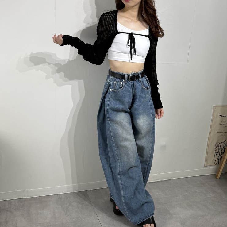 フロントリボン シアーショルダーカーディガン ニット | marcydorn | 詳細画像5 