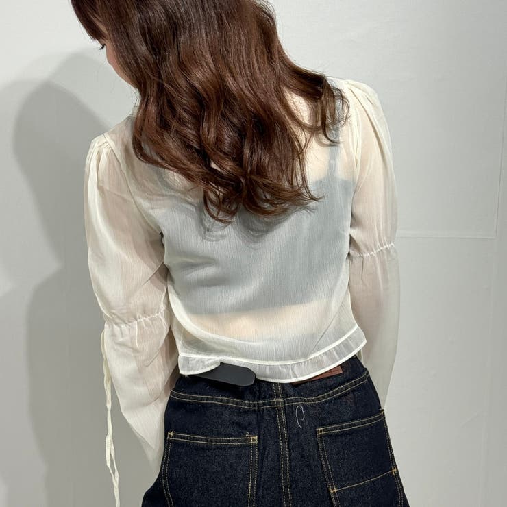 ふんわり袖シアートップス ガーリー ブラウス シャツ カーディガン  | marcydorn | 詳細画像27 