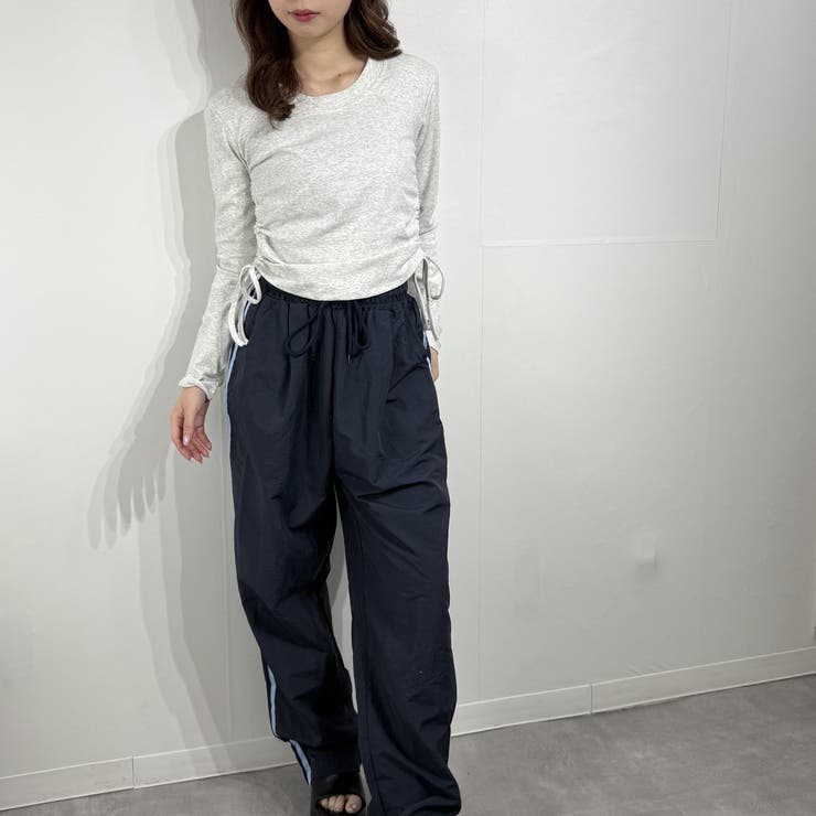 ロングスリーブ トップス シャーリングデザイン ロングTシャツ カットソー | marcydorn | 詳細画像2 