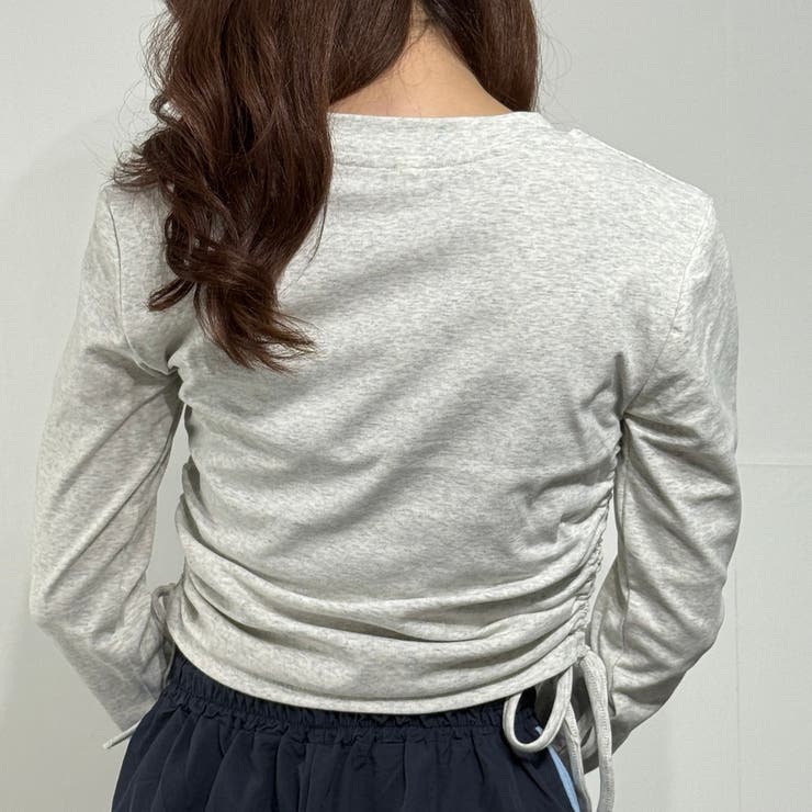 ロングスリーブ トップス シャーリングデザイン ロングTシャツ カットソー | marcydorn | 詳細画像22 