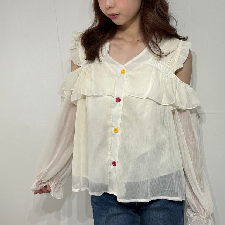 シフォン フリル オフショル トップス  ブラウス シャツ | marcydorn | 詳細画像10 