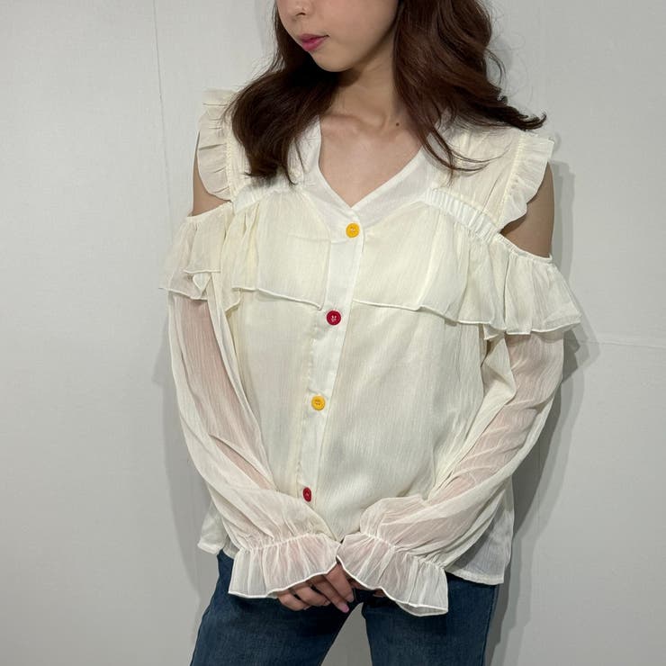 シフォン フリル オフショル トップス  ブラウス シャツ | marcydorn | 詳細画像11 