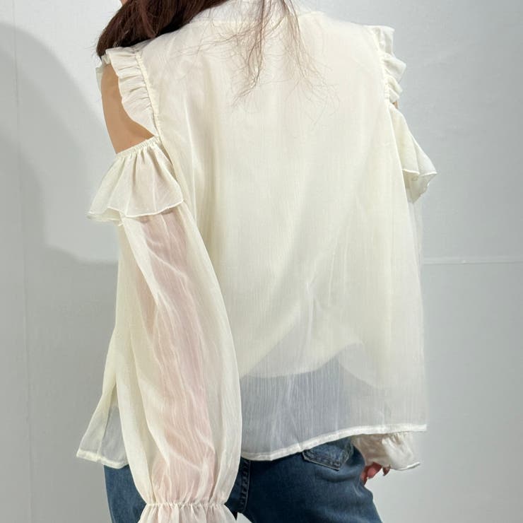 シフォン フリル オフショル トップス  ブラウス シャツ | marcydorn | 詳細画像31 