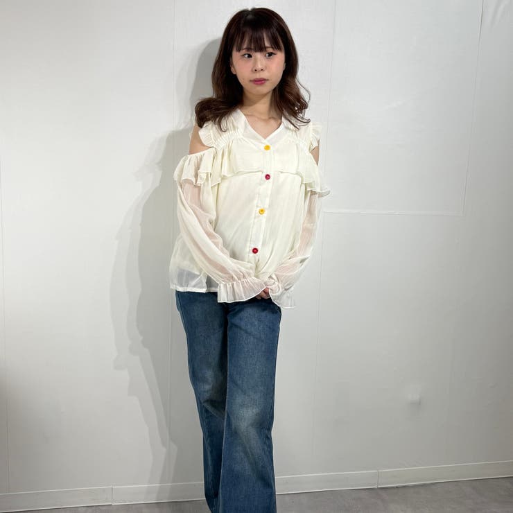 シフォン フリル オフショル トップス  ブラウス シャツ | marcydorn | 詳細画像7 