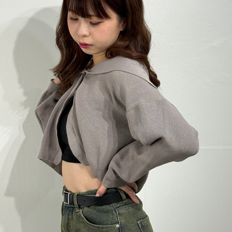 セーラー ニットカーデ ショート丈 トップス ニット | marcydorn | 詳細画像12 