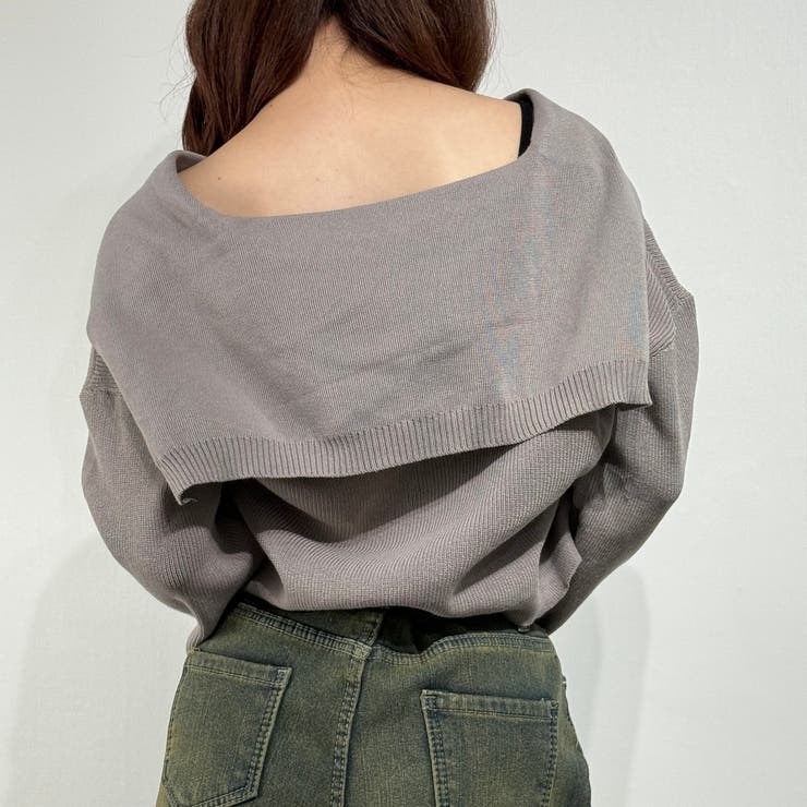 セーラー ニットカーデ ショート丈 トップス ニット | marcydorn | 詳細画像16 