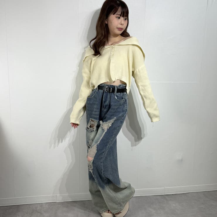 セーラー ニットカーデ ショート丈 トップス ニット | marcydorn | 詳細画像20 