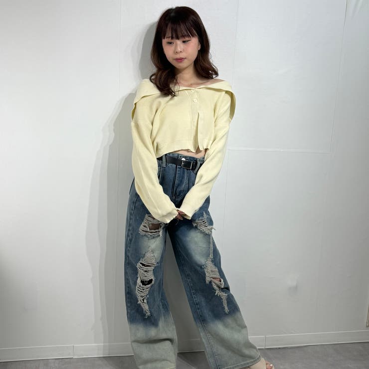 セーラー ニットカーデ ショート丈 トップス ニット | marcydorn | 詳細画像21 