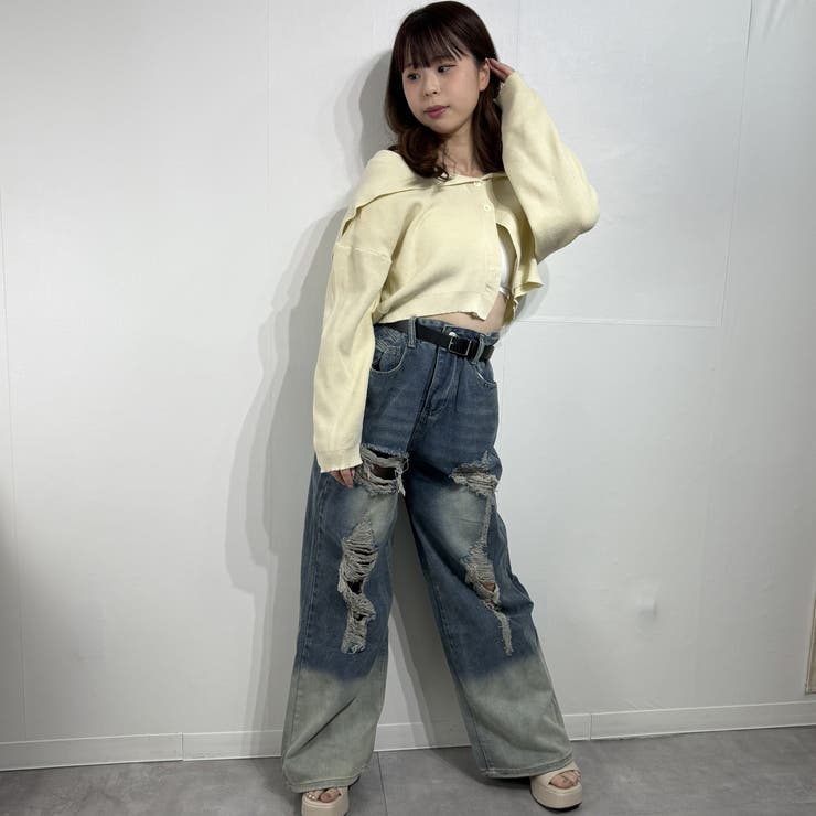 セーラー ニットカーデ ショート丈 トップス ニット | marcydorn | 詳細画像23 