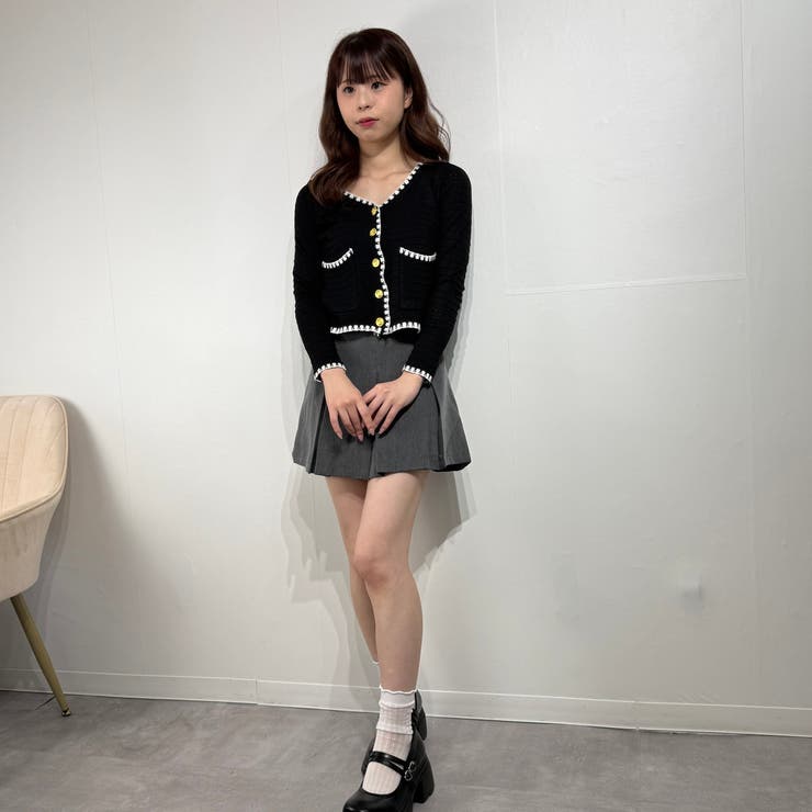 モノトーンニットカーディガン ショートトップス ニット カーディガン | marcydorn | 詳細画像8 