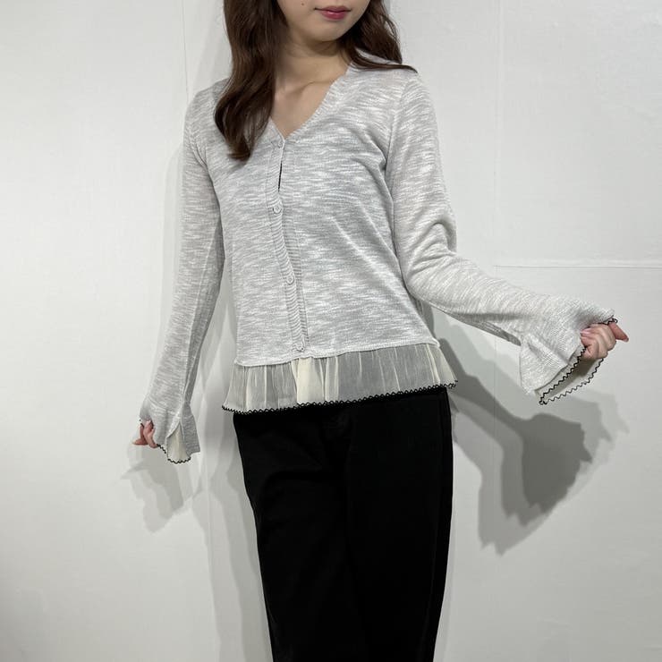 フェミニンレースカーデ カーディガン カットソー ロングTシャツ | marcydorn | 詳細画像2 