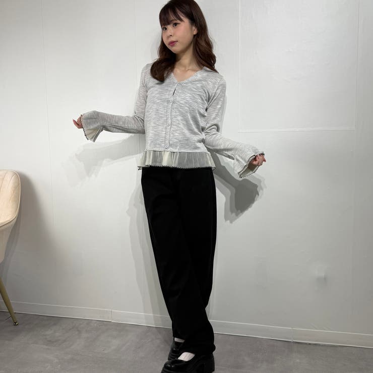 フェミニンレースカーデ カーディガン カットソー ロングTシャツ | marcydorn | 詳細画像3 