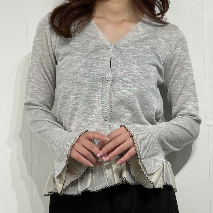 フェミニンレースカーデ カーディガン カットソー ロングTシャツ | marcydorn | 詳細画像7 