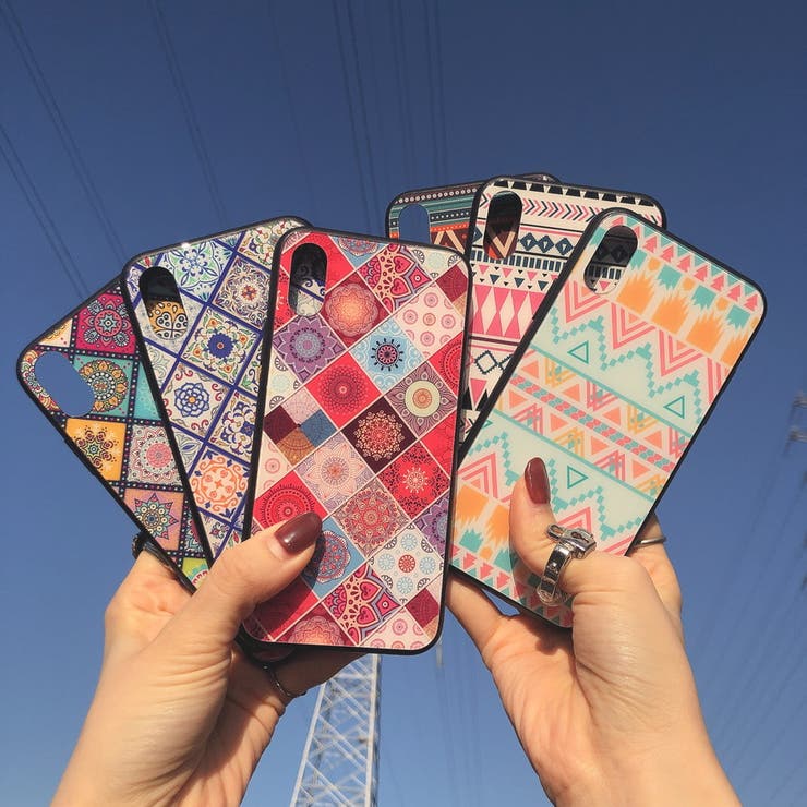 スマホケース プレーンモロッコタイル柄iPhoneケース[品番