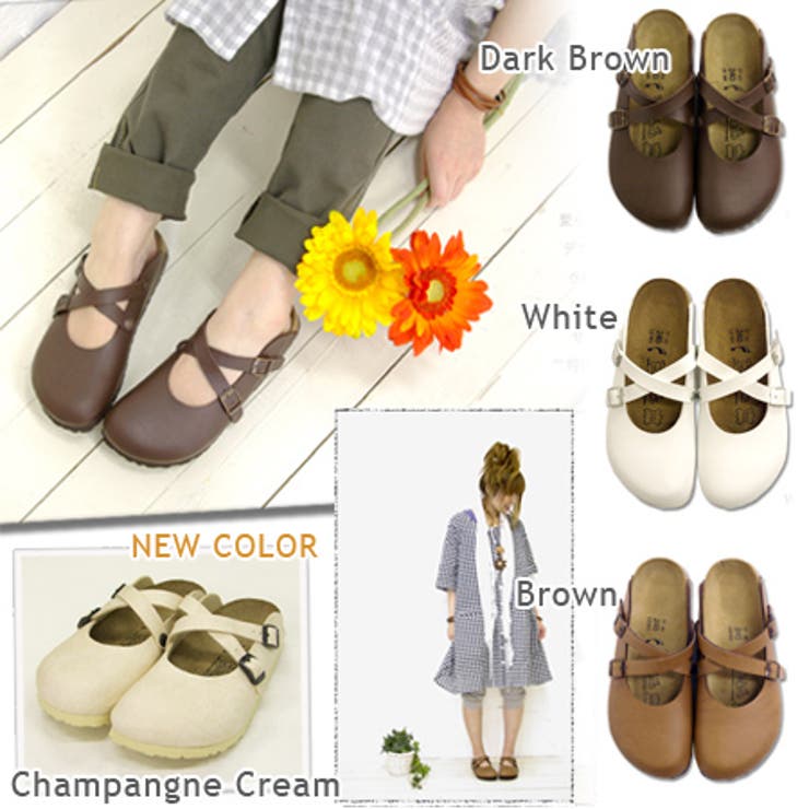 ○Birki sRowleyクロスベルトサボサンダル○[品番：ZX000000812