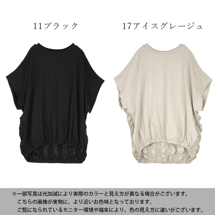 バックレース切り替えTシャツ レディース 半袖 | and it  | 詳細画像14 