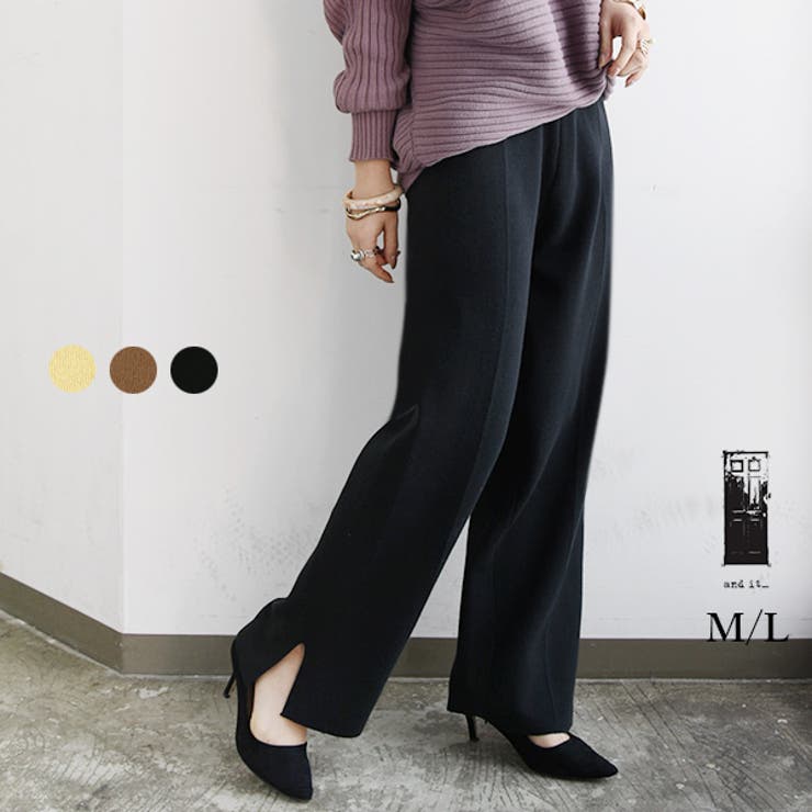 ニット パンツ センタープレススムースニットパンツレディース 品番 Zx And It アンドイット のレディース ファッション通販 Shoplist ショップリスト