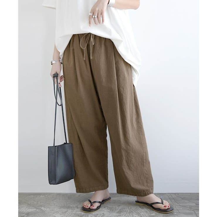 コットンタックワイドパンツ パンツ レディース[品番