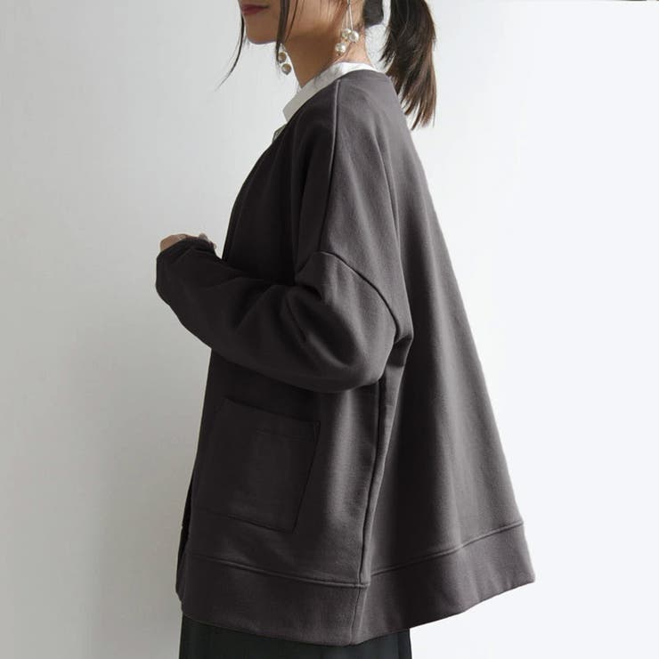 ミニ裏毛ワイドカーディガン カーディガン レディース | and it  | 詳細画像4 