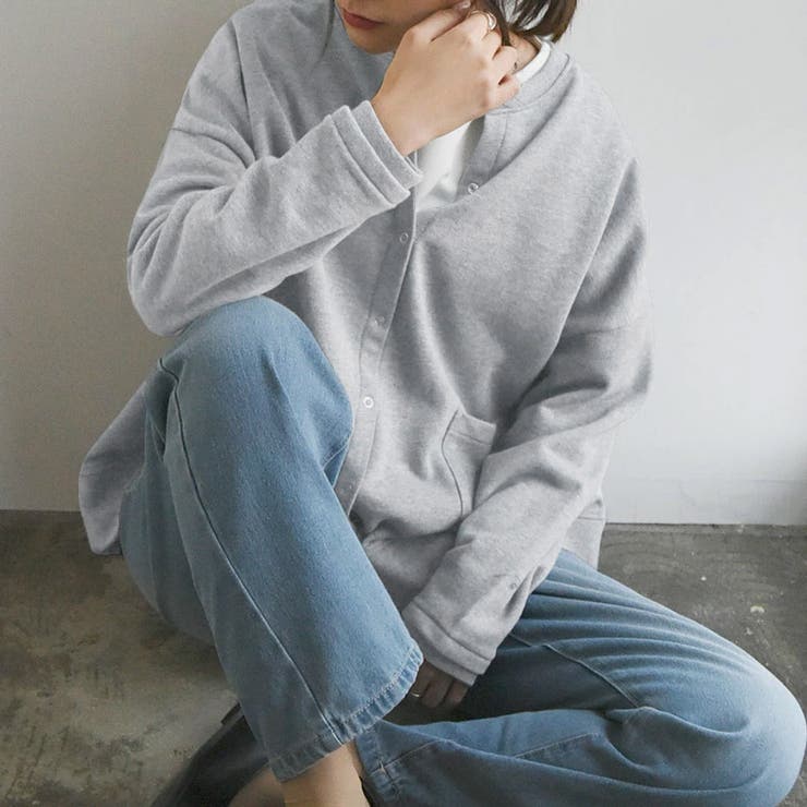 ミニ裏毛ワイドカーディガン カーディガン レディース | and it  | 詳細画像6 