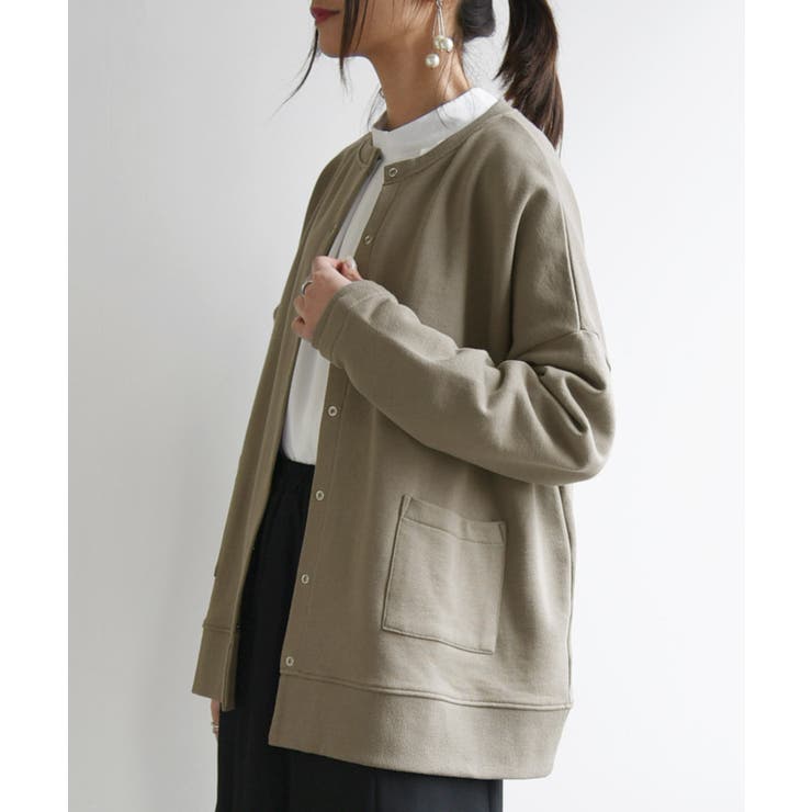 モカ | ミニ裏毛ワイドカーディガン カーディガン レディース | and it 