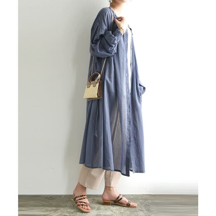 スモークブルー | コットンボイル2wayワンピース ワンピース レディース | and it 