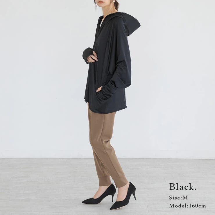 長袖 UVカット＆接触冷感ドルマンパーカー パーカー | and it  | 詳細画像10 