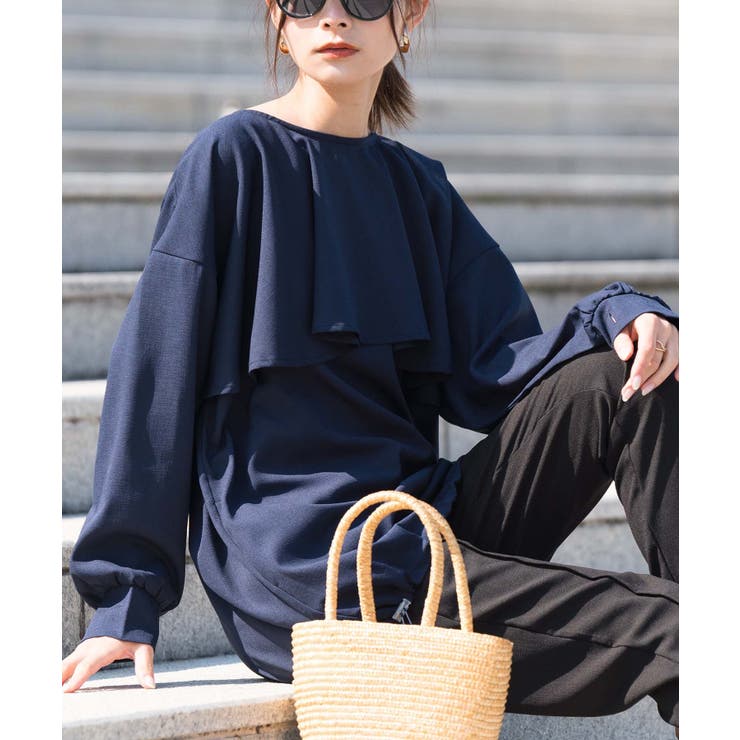 49-ダークネイビー | ラッシュガード裾シャーリングプルオーバー ラッシュガード レディース | and it 