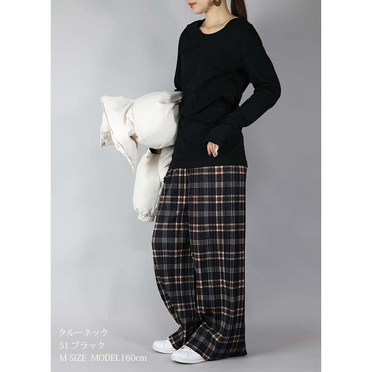 くしゅくしゅ指穴国産ロングカットソー M L | and it  | 詳細画像16 