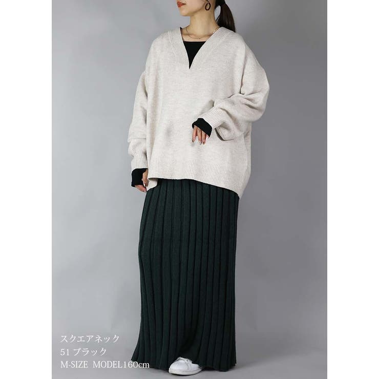 くしゅくしゅ指穴国産ロングカットソー M L | and it  | 詳細画像18 