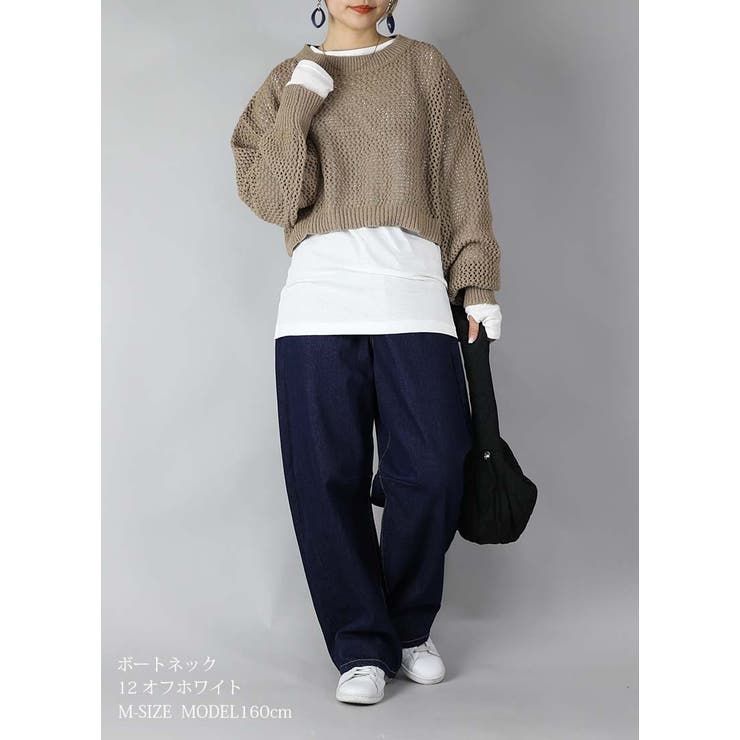 くしゅくしゅ指穴国産ロングカットソー M L | and it  | 詳細画像7 