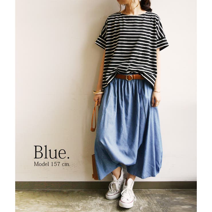 ライトデニムサルエルパンツ ♪ レディース | and it  | 詳細画像3 