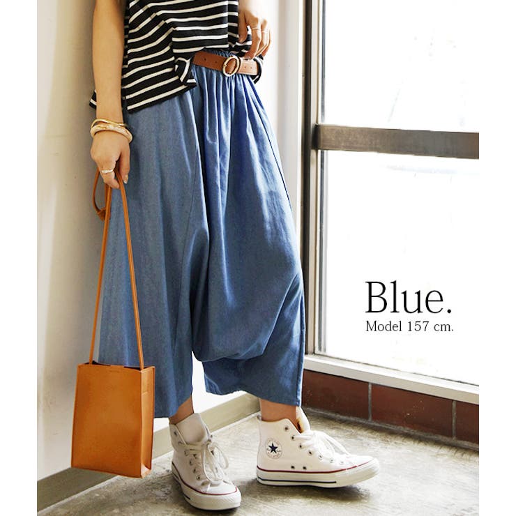 ライトデニムサルエルパンツ ♪ レディース | and it  | 詳細画像4 