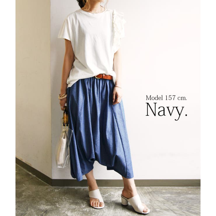 ライトデニムサルエルパンツ ♪ レディース | and it  | 詳細画像7 