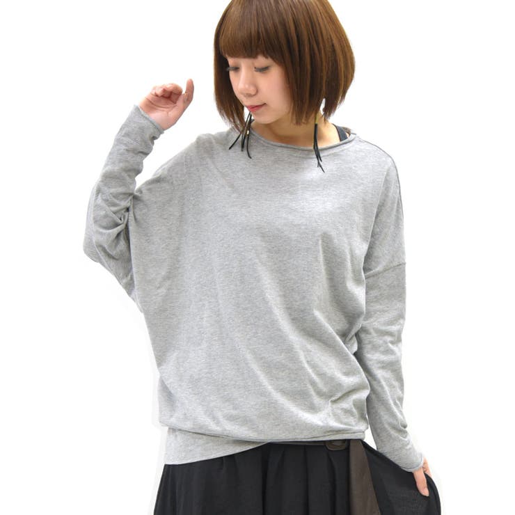 210杢グレー | シンプルカラーゆったりドルマンカットソー | and it 