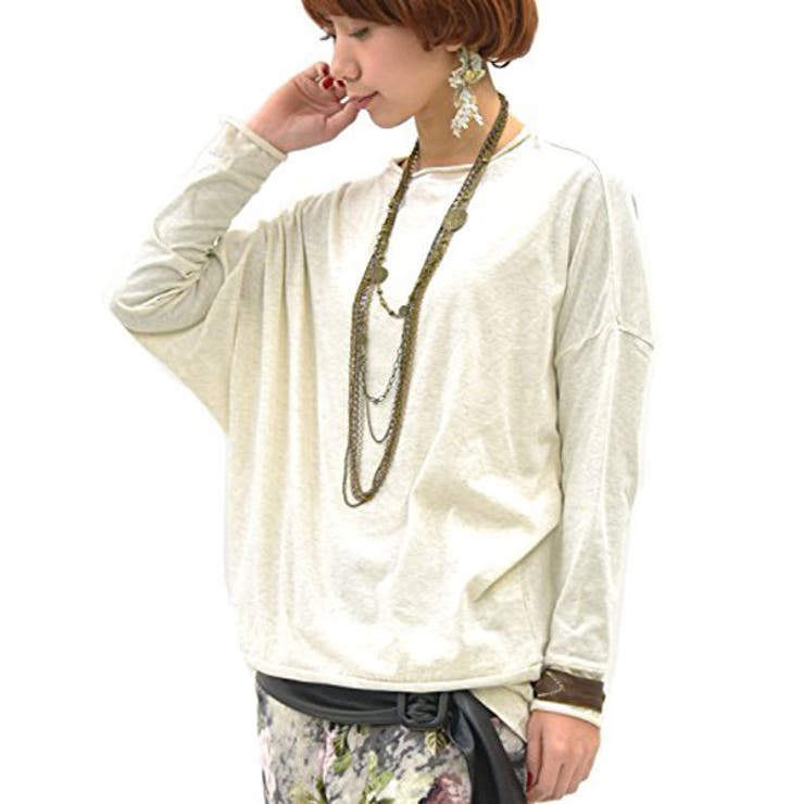 283オートミール | シンプルカラーゆったりドルマンカットソー | and it 