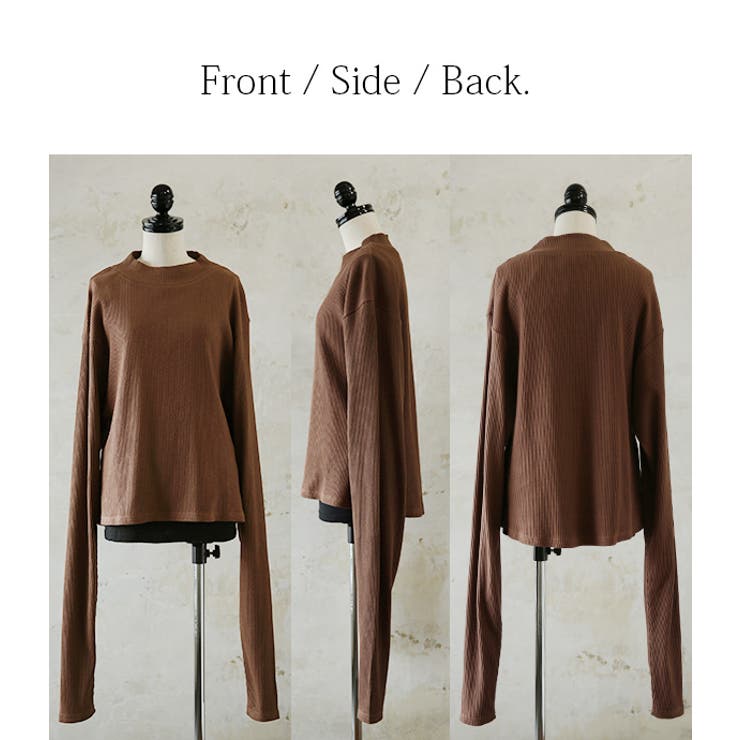 くしゅくしゅロングロングリブスリーブプルオーバーレディース 秋冬 トップス | and it  | 詳細画像13 