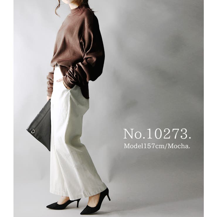 くしゅくしゅロングロングリブスリーブプルオーバーレディース 秋冬 トップス | and it  | 詳細画像16 