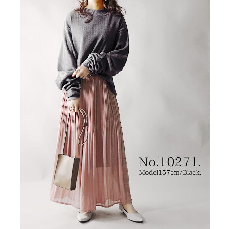 くしゅくしゅロングロングリブスリーブプルオーバーレディース 秋冬 トップス | and it  | 詳細画像6 