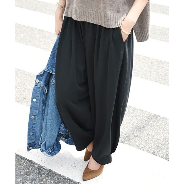 リラックスストレッチボリュームパンツ M L[品番：ZX000005492