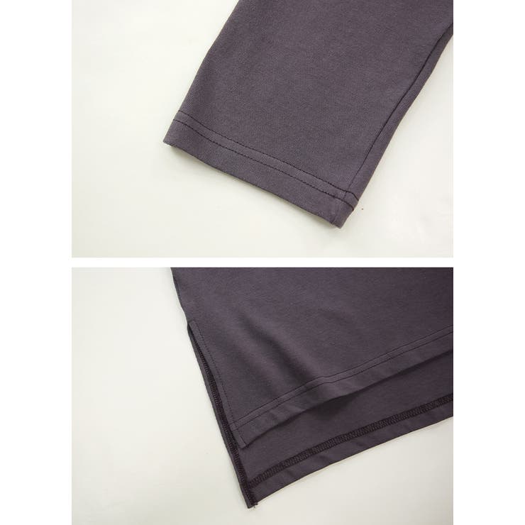 Vネック7分袖Aラインロングカットソー Ⅿ L | and it  | 詳細画像15 